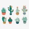 8 Grands Stickers Cactus Vert / Multicolore – Vertbaudet grossiste en ligne 8