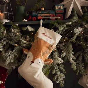 Chaussette De Noël Personnalisable Renne Blanc – Vertbaudet Nouveau 9