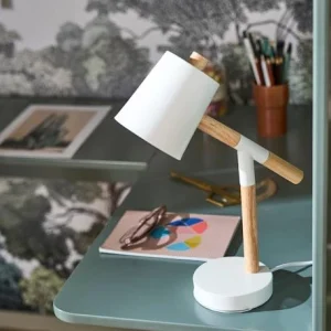 Réductions Lampe De Bureau Articulée Bois Et Métal Ecru & Bois – Vertbaudet 14