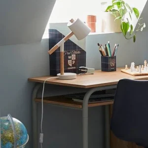 Réductions Lampe De Bureau Articulée Bois Et Métal Ecru & Bois – Vertbaudet 16