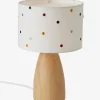 vente pas cher Lampe De Chevet Pois Brodés Beige / Multicolore – Vertbaudet 13