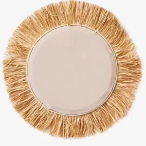 grande promotion Miroir Rond Raphia Beige / Rose – Vertbaudet 15