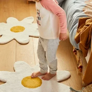 magasin solde Tapis En éponge Fleur Blanc – Vertbaudet 18