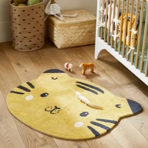 vente pas cher en ligne Tapis Tigre HANOÏ Ocre – Vertbaudet 8